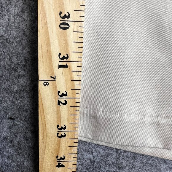 Adidas Pants Men 34x33 Beige Khaki Straight Golf Flat Front Outdoor Climalite - Picture 7 of 10